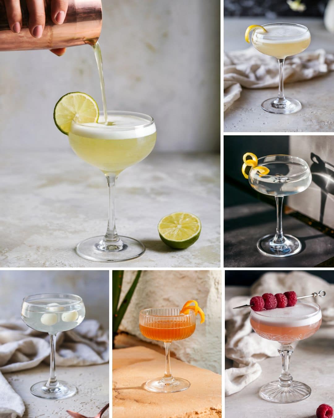 collage of martini variations